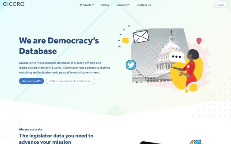 Captura del sitio web de Cicero