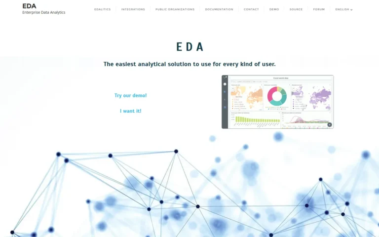 Captura del sitio web de EDA