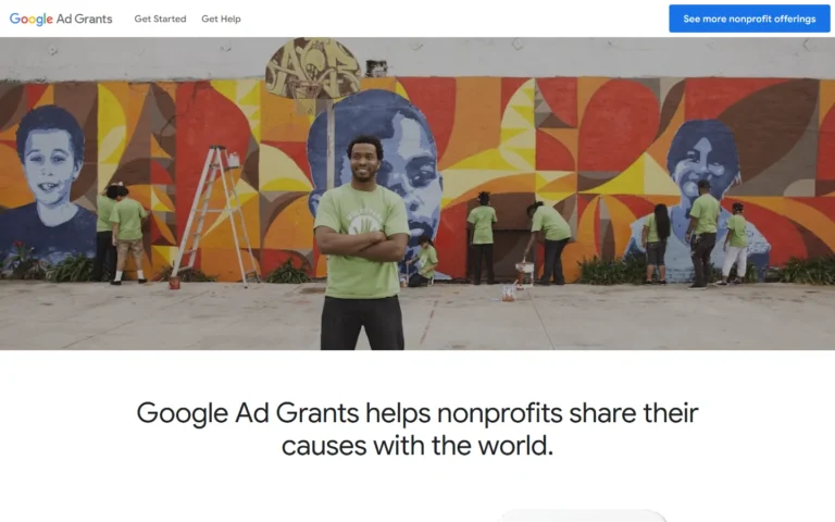 Captura del sitio web de Google Ads