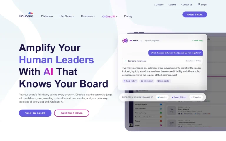 Captura del sitio web de OnBoard
