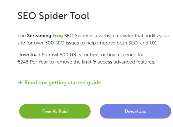Screaming Frog SEO Spider