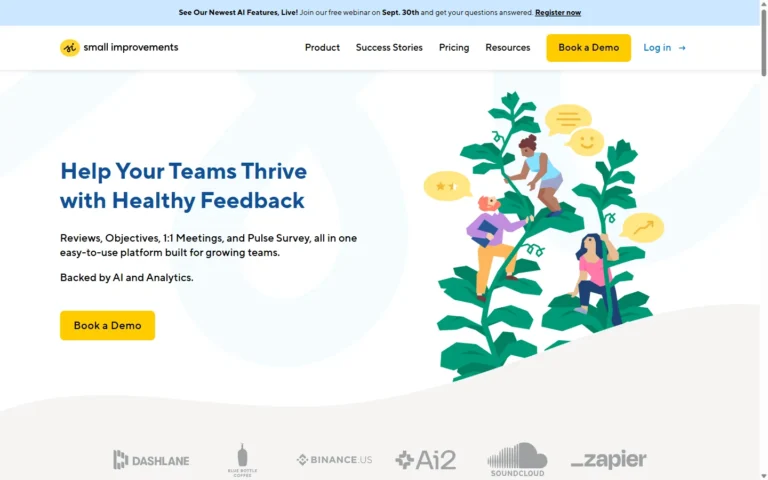Captura del sitio web de Small Improvements